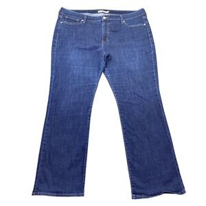 Levis 415 Classic Bootcut Jeans Womens 20W Dark Wash Blue Stretch Denim Grunge